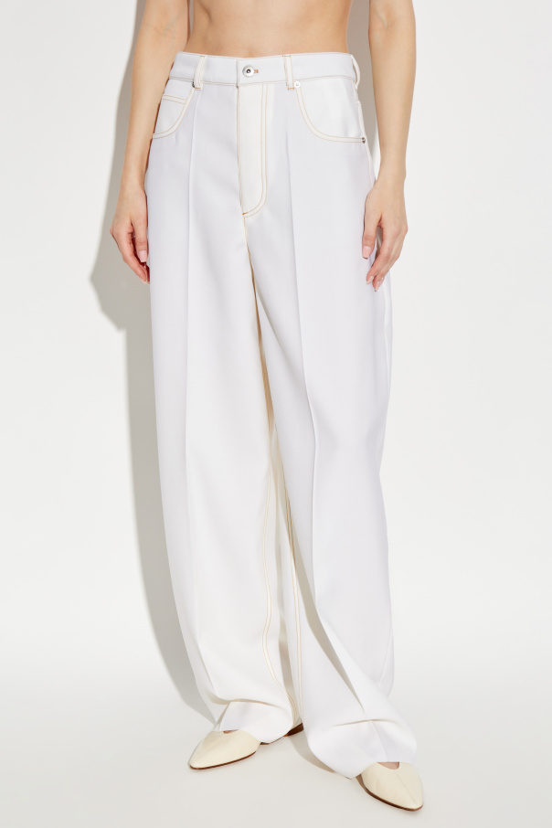 パンツ BOTTEGA VENETA Woman Pants White 825519V0B30 9317 White Wool trousers Bottega Veneta - Vitkac Italy